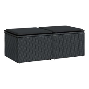 vidaXL 2 Piece Poly Rattan Small Sofa Set