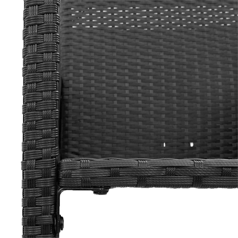 vidaXL Solid Acacia Wood Small Bar Set in Black
