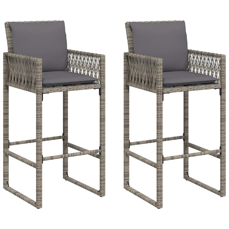 vidaXL 3 Piece Solid Acacia Wood Bar Set in Gray