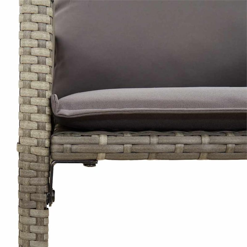 vidaXL 3 Piece Solid Acacia Wood Bar Set in Gray