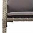 vidaXL 3 Piece Solid Acacia Wood Bar Set in Gray