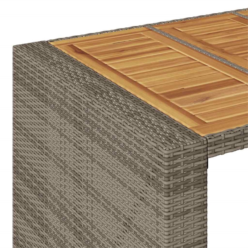 vidaXL 3 Piece Solid Acacia Wood Bar Set in Gray