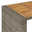 vidaXL 3 Piece Solid Acacia Wood Bar Set in Gray