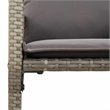 vidaXL 5 Piece Solid Acacia Wood Bar Set in Gray