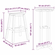 vidaXL 3 PC Garden Bar Set in Bar Set in Black