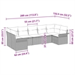 vidaXL Poly Rattan Sofa Set with Cushions in Beige