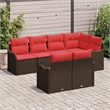 vidaXL Poly Rattan Sofa Set in Brown