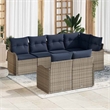 vidaXL Poly Rattan Sofa Set in Gray