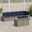 vidaXL Poly Rattan Sofa Set in Gray