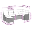 vidaXL Poly Rattan Small Sofa Set in Black