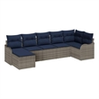 vidaXL Poly Rattan Sofa Set in Gray