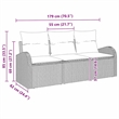 vidaXL Poly Rattan Sofa Set in Black