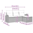 vidaXL Poly Rattan Sofa Set in Brown