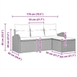 vidaXL Poly Rattan Sofa Set in Brown