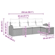 vidaXL Poly Rattan Sofa Set in Brown
