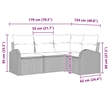 vidaXL Poly Rattan Sofa Set in Black