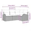 vidaXL Poly Rattan Sofa Set in Black