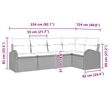 vidaXL Poly Rattan Sofa Set in Gray