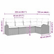 vidaXL Poly Rattan Sofa Set in Black