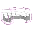 vidaXL Poly Rattan Sofa Set in Black
