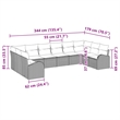 vidaXL Poly Rattan Sofa Set in Black
