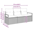 vidaXL Poly Rattan Sofa Set in Brown