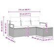 vidaXL Poly Rattan Sofa Set in Gray
