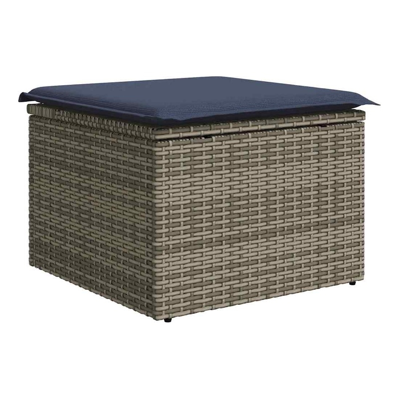 vidaXL Poly Rattan Sofa Set in Gray