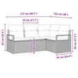 vidaXL Poly Rattan Sofa Set in Brown