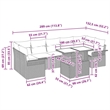vidaXL Solid Acacia Wood Sofa Set with Cushions in Beige