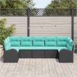 vidaXL Poly Rattan Small Sofa Set in Black