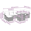 vidaXL Poly Rattan Sofa Set with Cushions in Beige