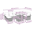 vidaXL Poly Rattan Sofa Set with Cushions in Beige