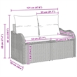 vidaXL Poly Rattan Sofa Set with Cushions in Black