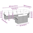 vidaXL Solid Acacia Wood Large Sofa Set with Cushions in Beige