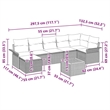 vidaXL Solid Acacia Wood Sofa Set with Cushions in Beige