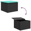 vidaXL Poly Rattan Sofa Set in Black