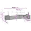 vidaXL Poly Rattan Sofa Set in Black