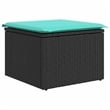 vidaXL Poly Rattan Sofa Set in Black