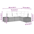 vidaXL Solid Acacia Wood Sofa Set in Black