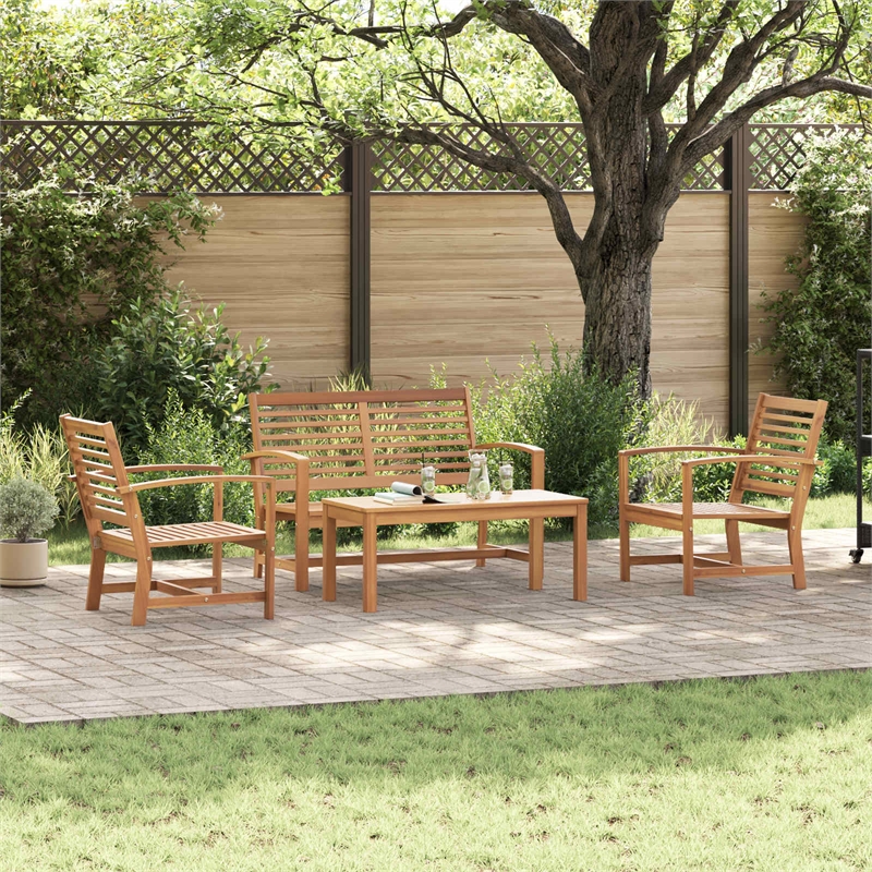 vidaXL Wood Sofa Set in Natural