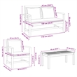 vidaXL Wood Sofa Set in Natural