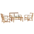 vidaXL Wood Sofa Set in Natural