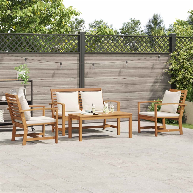 vidaXL Wood Sofa Set in Natural