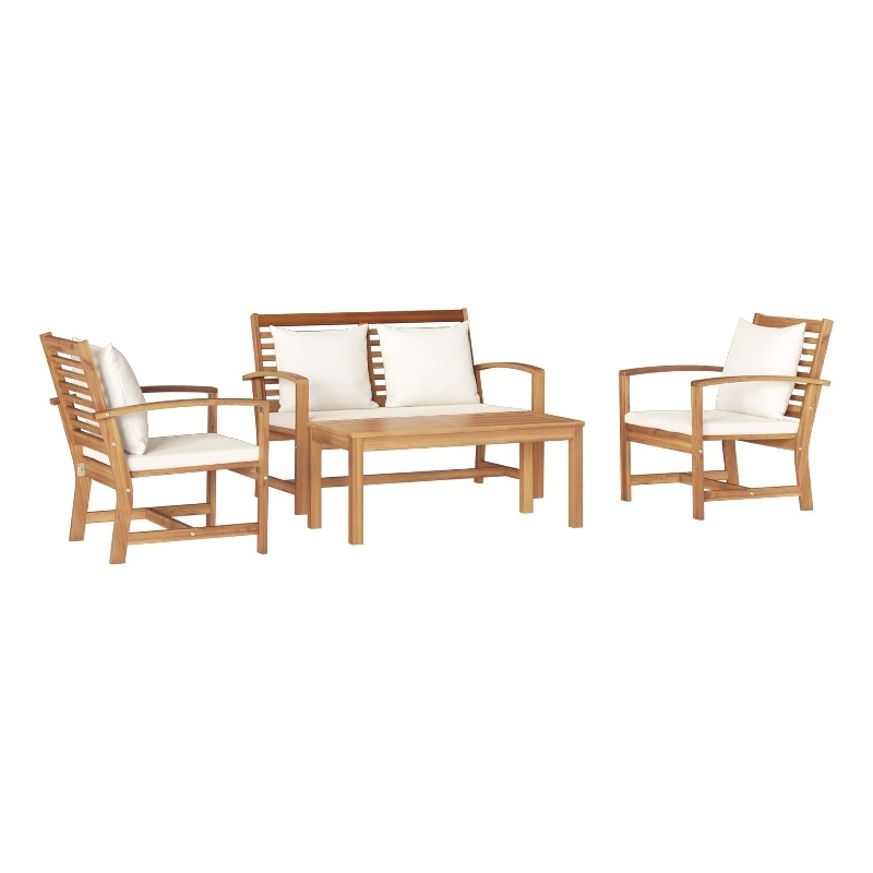 vidaXL Wood Sofa Set in Natural