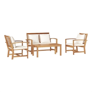 vidaXL Wood Sofa Set in Natural