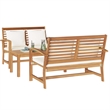 vidaXL Wood Sofa Set in Natural