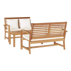 vidaXL Wood Sofa Set in Natural