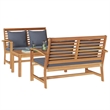 vidaXL Wood Sofa Set in Natural