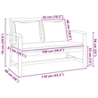 vidaXL Wood Sofa Set in Natural